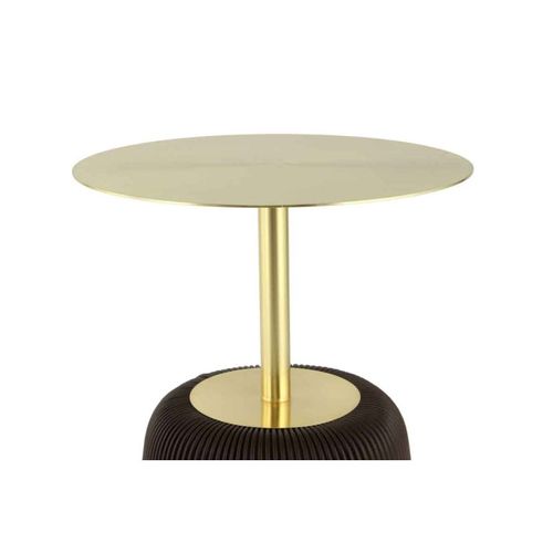 Table D'appoint Design "jokai" 60cm Marron et Or