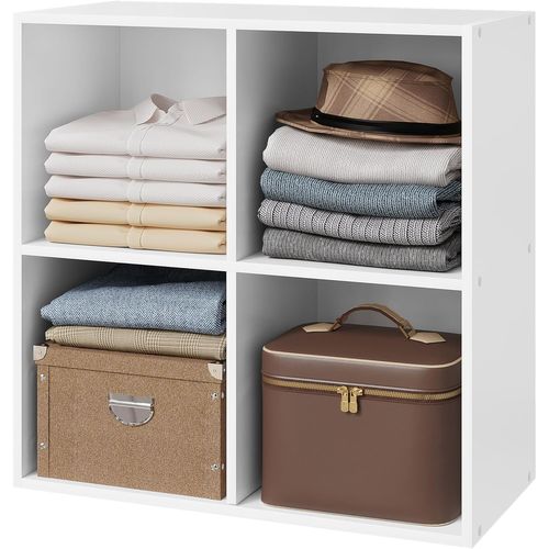 Bibliothèque Armoire. Etagère De Rangement En Mdf. Meuble De Rangement.60x30x60 Cm. Blanc