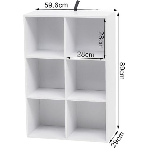 Bibliothèque Armoire. Etagère De Rangement En Mdf. Meuble De Rangement. 60x30x89 Cm. Blanc