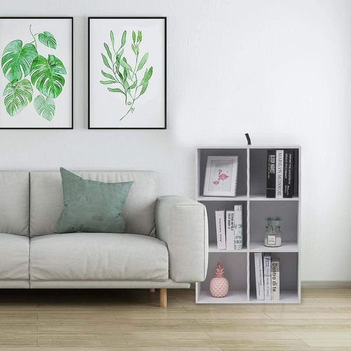 Bibliothèque Armoire. Etagère De Rangement En Mdf. Meuble De Rangement. 60x30x89 Cm. Blanc