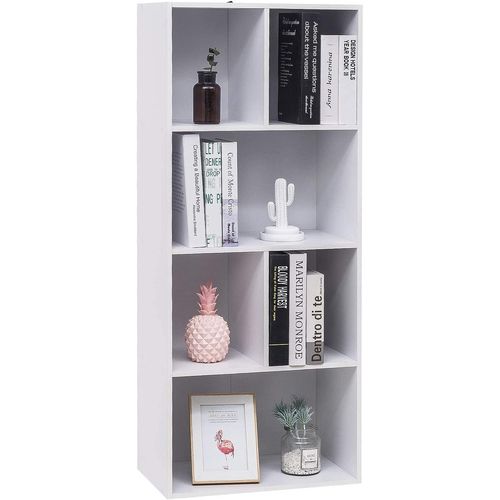 Bibliothèque Armoire. Etagère De Rangement. Meuble De Rangement. 50x30x118 Cm. Blanc