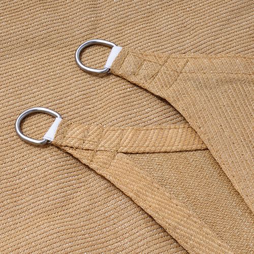 Voile D’ombrage 5x5x7 M Triangulaire En Hdpe.protection Contre Le Soleil. Sable