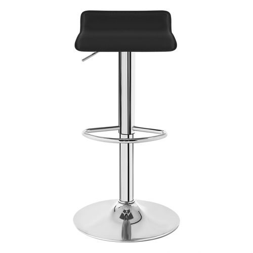 Tabouret De Bar En Similicuir-Tabouret De Bar Pivotant-Hauteur Réglable-Noir