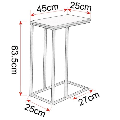 Table Basse En Métal+bois.table Basse De Salon.table à Café.table De Chevet.45x25x63cm.noir