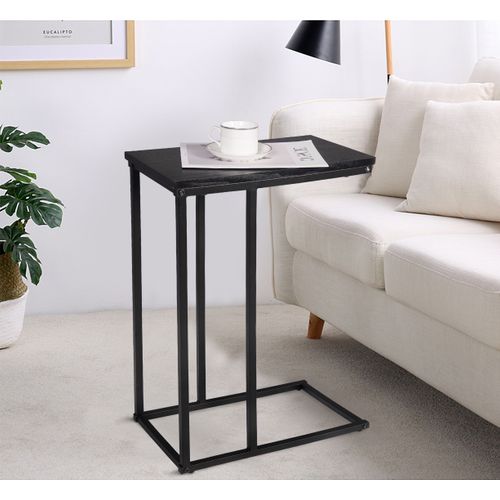 Table Basse En Métal+bois.table Basse De Salon.table à Café.table De Chevet.45x25x63cm.noir