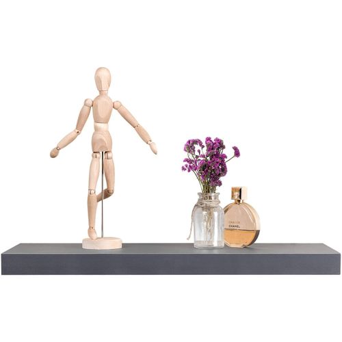 Étagère Murale Cube En Bois Mdf. Étagère Pour Livres-cd-dvd.60x22.9x3.8cm.gris Foncé