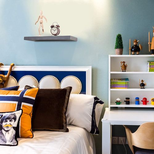 Étagère Murale Cube En Bois Mdf. Étagère Pour Livres-cd-dvd.60x22.9x3.8cm.gris Foncé