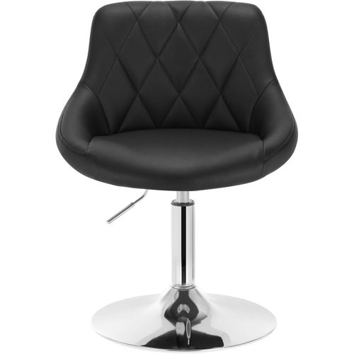 Lot De 2 Tabourets De Bar En Similicuir-tabourets De Rotatif Pieds En Métal-hauteur Réglable-noir