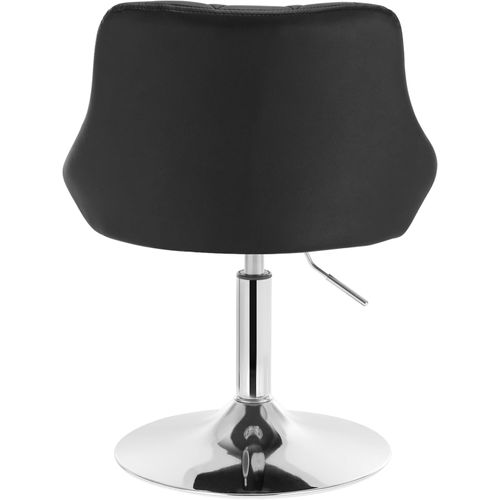 Lot De 2 Tabourets De Bar En Similicuir-tabourets De Rotatif Pieds En Métal-hauteur Réglable-noir