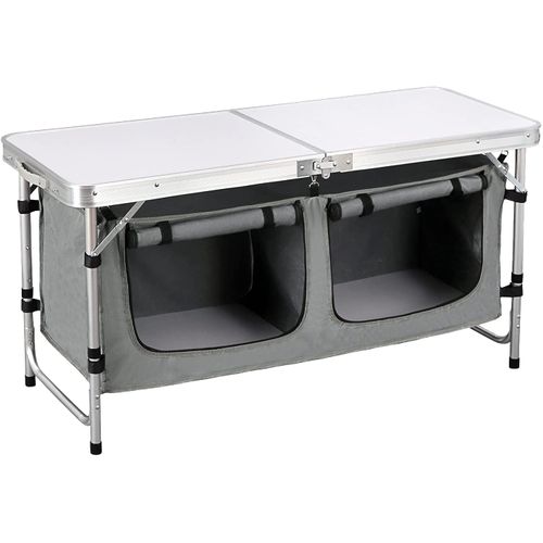 Table De Pique-nique Pliante.table En Aluminium.cuisine De Camping.120x47x62/69.5cm