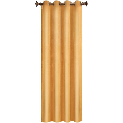 1 Pc Rideau Occultant Avec Oeillets En Velours Jaune 140x245cm