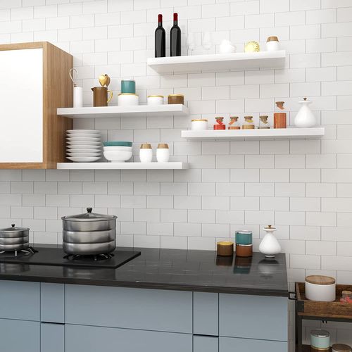 Étagère Murale.tablette Murale.étagère à Livres.panneau De Bois.60x22.9x3.8cm.blanc.rg9478ws