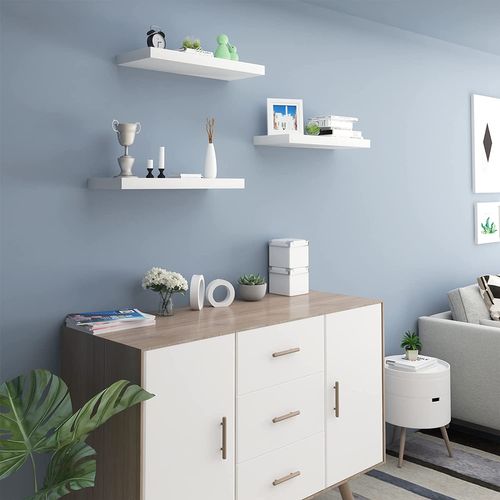 Étagère Murale.Tablette Murale.Étagère à Livres.Panneau De Bois.70x22.9x3.8cm.Blanc