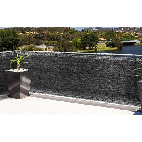 Brise-vue D’intimité.contre Le Vent. Anthracite.2x15m.180 G/m²