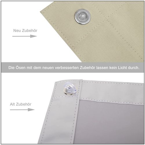 Store Pour Fenêtre.rideau Occultant Avec Ventouses.sans Perçage Protection Solaire.beige.76x93cm