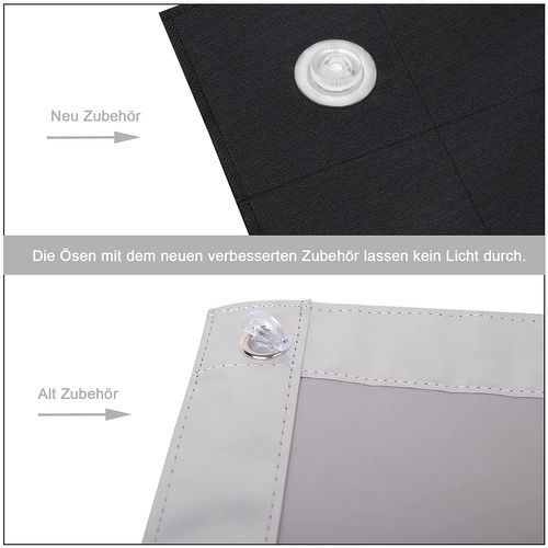 Store Pour Fenêtre.rideau Occultant Avec Ventouses.sans Perçage Protection Solaire.noir.48x93cm