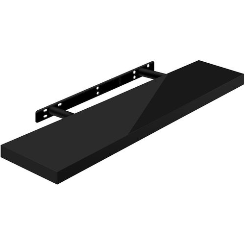 Étagère Murale. Tablette Murale Panneau De Bois. Étagère à Livres. 80x22.9x3.8cm. Noir