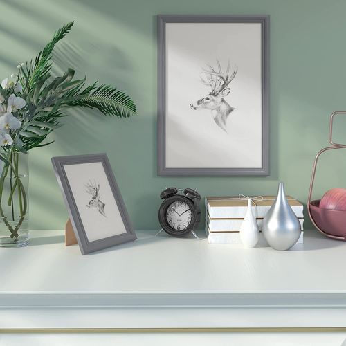 1 Pièce Cadre De Photo En Bois. Artos Style Façade En Verre.30x40 Cm.gris