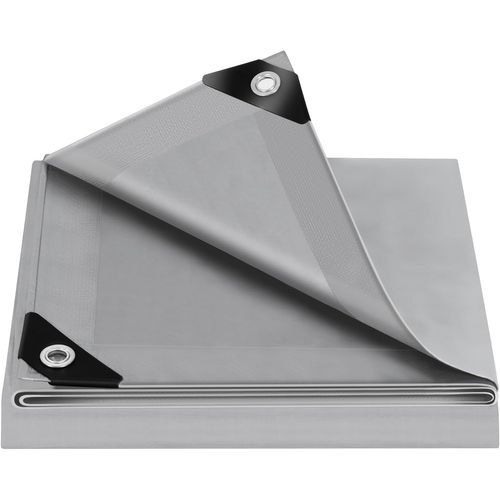 Bâche Protection Avec Oeillets,2x2m,pe 140 G/m²,imperméable Anti-uv,résistante Aux Déchirures,gris