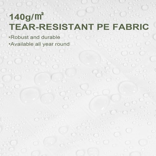 Bâche Protection Avec Oeillets,3x6m,pe 140 G/m²,imperméable Anti-uv,résistante Aux Déchirures,blanc