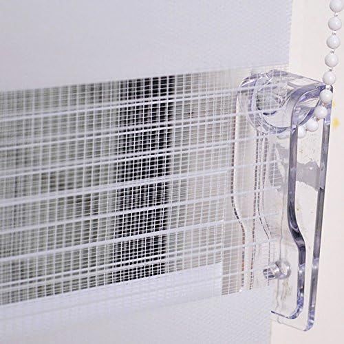 1 Pièce Store Enrouleur Double,fixation Rapide Sans Perçage,isolant Thermique,85x120cm,blanc