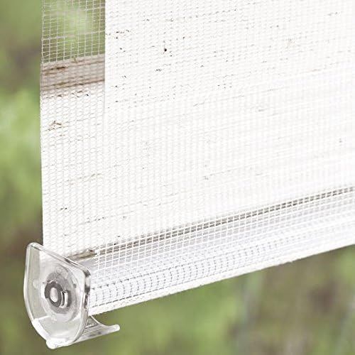 1 Pièce Store Enrouleur Double,fixation Rapide Sans Perçage,isolant Thermique,85x120cm,blanc