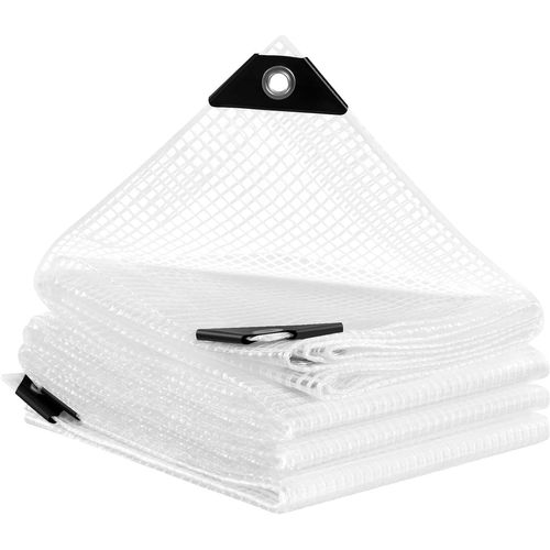 Bâche De Protection Imperméable En 140g/m² Pe Avec Oeillets En Métal Antiroullie.3x5m,transparente