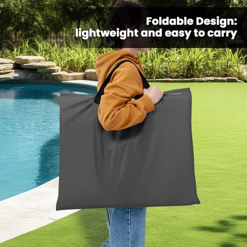 Bain De Soleil,chaise Longue Pliable,dossier Inclinable,avec Oreiller,48x132x54cm,gris Foncé