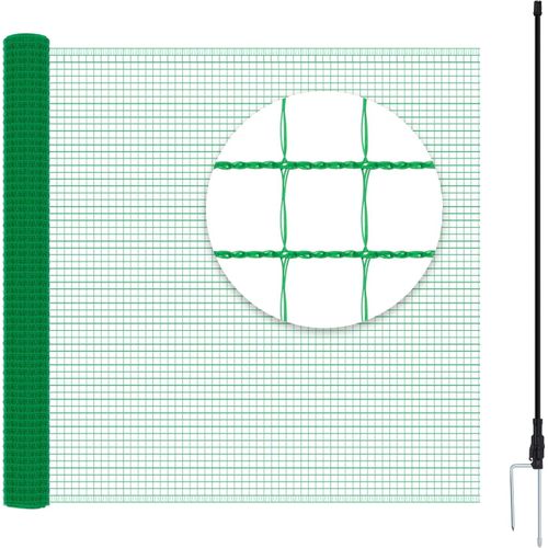 Filet De Volière 25x1,2m,filet De Protection Avec Cordes Piquets De Terre Attaches-câbles,53g/m²pe