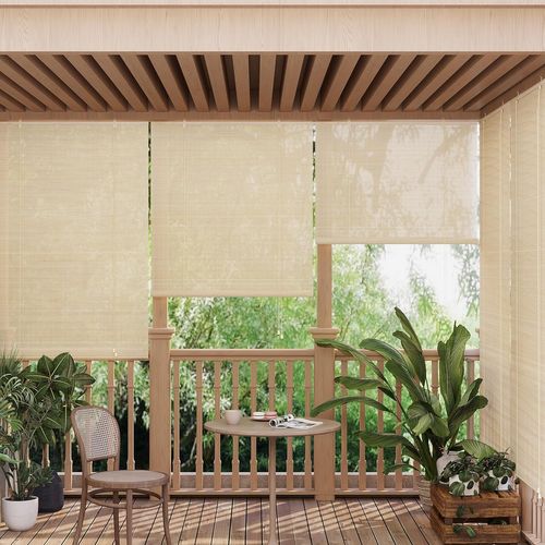 Store Enrouleur Bambou,store Occultant En Bambou,protection Solaire,tirage Latéral,nature,60x160cm