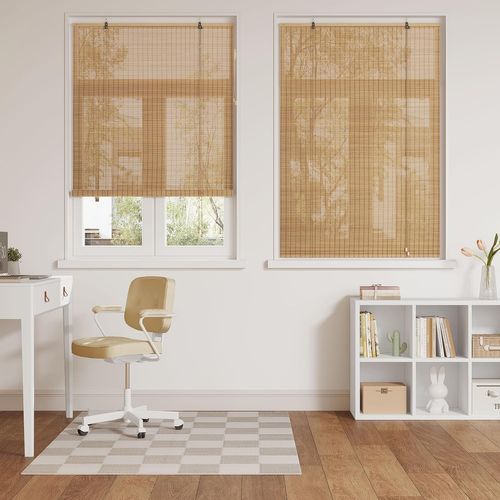 Store Enrouleur Bambou,store Occultant En Bambou,protection Solaire,tirage Latéral,marron,70x220cm