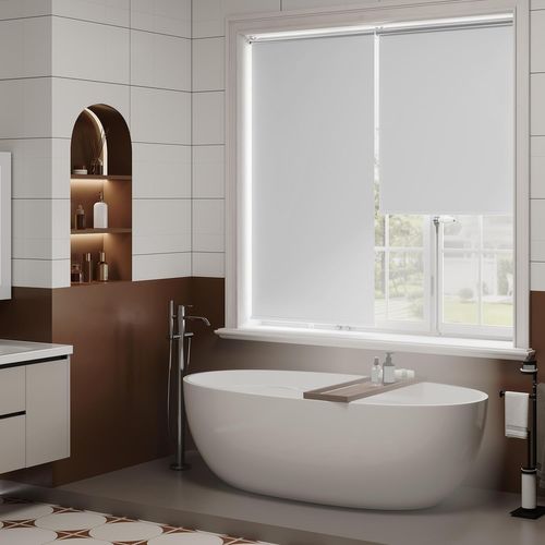 Store Enrouleur Occultant Sans Perçage,rideau Thermique à Enrouler,sans Fil,70x150cm,blanc