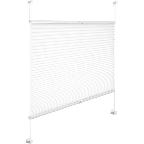 Store Plissé Sans Perçage,store Pour Fenêtre Et Porte,opaque,protection Solaire,50x120cm,blanc(matt)