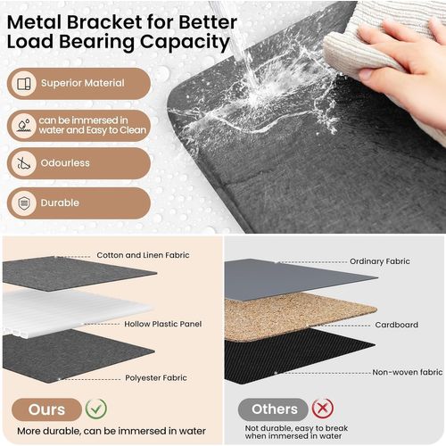 Lot De 6 Boîte De Rangement Avec Couvercle,coffre De Rangement En Tissu Non Tissé,38x27x20cm,gris