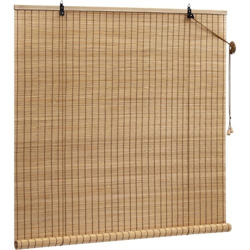 Store Enrouleur Bambou,store Vénitien En Bambou,tirage Latéral,store Occultant,marron,140x160cm