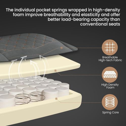 Chaise Gaming Massante,fauteuil Gamer,avec Soutien Lombaire Massant,tissu Technique,gris+jaune