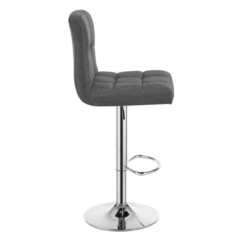 Lot De 4 Tabourets De Bar En Lin-Siège Bien Rembourré-Tabouret Pivotant-Gris Foncé