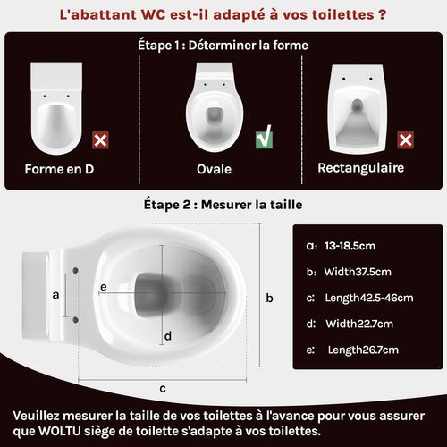 Abattant Wc Avec Frein De Chute,en Forme O,en Mdf,dégagement Rapide,montage Par Le Haut,avec Motif