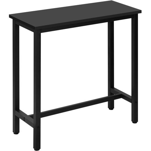 Table De Bar, Table à Manger, Structure En Métal, Plateau En Aggloméré, 100x40x100cm, Noir