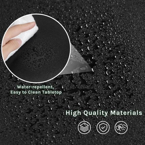 Table De Bar Haute, Table à Manger, Avec 1 Tiroir Et 3 Compartiments Ouverts, 100x50x100cm, Noir