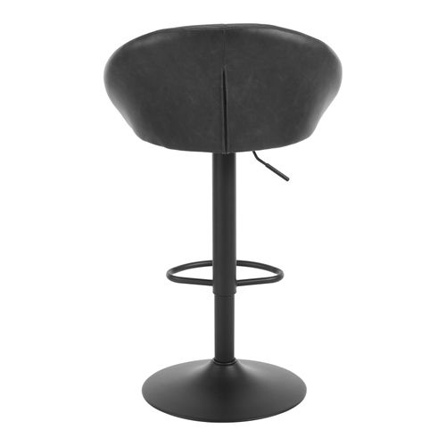 Tabouret Bar,Chaise De Bar,Pivotante,Hauteur Réglable,Rembourré En Similicuir Vintage,Anthracite