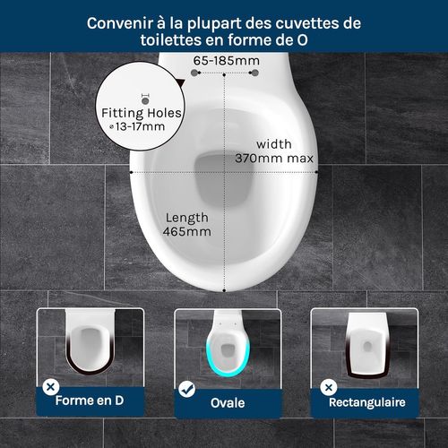 Abattant Wc Familial, Avec Siège Pour Enfant Intégré, Forme En O, Duroplast,pour Adultes Et Enfants