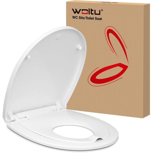 Abattant Wc Familial, Avec Siège Pour Enfant Intégré, Forme En O, Duroplast,pour Adultes Et Enfants