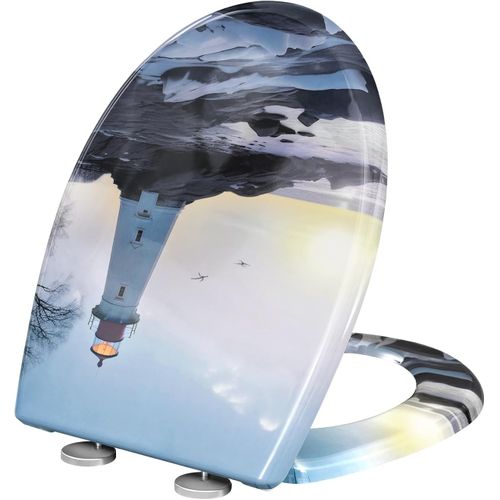 Abattant Wc Avec Frein De Chute, Dégagement Rapide, Charnières Réglables, En Plastique Duroplast