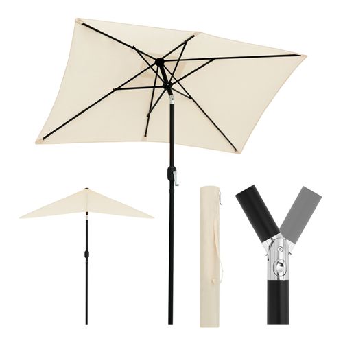 Parasol De Jardin Inclinable, Déporté Avec Protection Uv Upf 50+, Avec Sac De Transport, 206x135cm