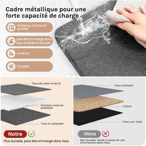 3 X Cubes De Rangement Pliable 30x30x29cm, Boîtes Rangement Tissu Avec Couvercle, Avec Poignée,gris