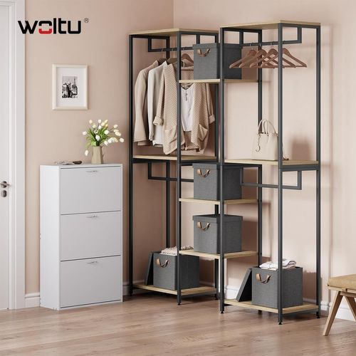 3 X Cube De Rangement Pliable En Tissu, Boîte Rangement, Avec Poignée, 26x26x26,5 Cm, Gris