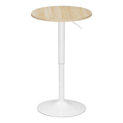 Table Bar Ronde, Table Haute Mange Debout Avec Plateau Pivotante, Base En Acier, Hauteur Réglable