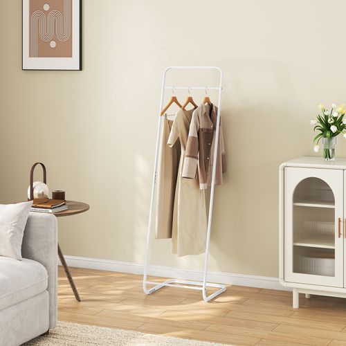 Porte Manteau, Portant à Vêtement, En Métal, Tringle Vêtement,penderie Métallique,blanc,40x40x140cm
