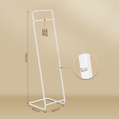 Porte Manteau, Portant à Vêtement, En Métal, Tringle Vêtement,penderie Métallique,blanc,40x40x140cm
